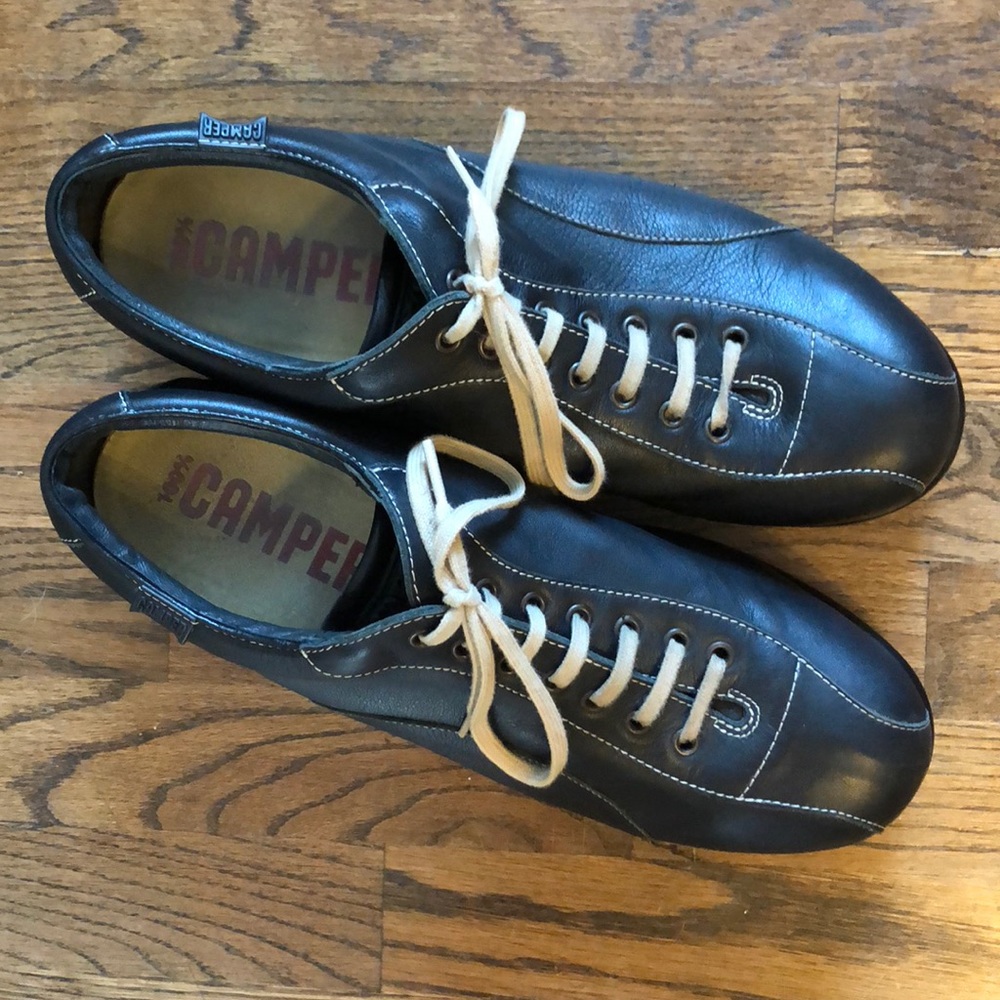 EUC Black Leather Camper Shoes
